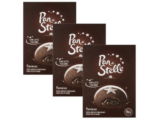 Mulino Bianco MULINO BIANCO MOONCAKE Pan di stelle - Italské sušenky s čokoládovou náplní 6x35g