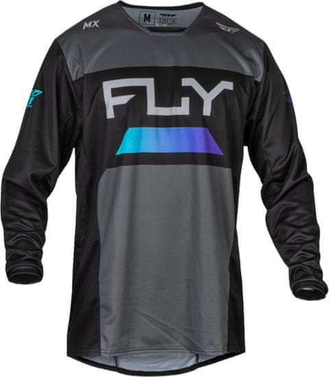 Fly Racing dres KINETIC RELOAD, - USA 2024 (šedá/černá/modrá)