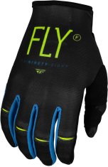 Fly Racing rukavice KINETIC PRODIGY, - USA 2024 dětské (šedá/neon zelená/modrá, vel. YS)