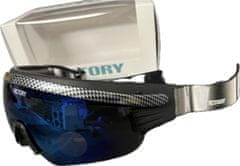 VICTORY Brýle na běžky / biatlon, Carbon design, odklopitelné, uni velikost