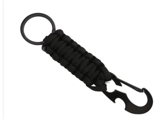 KPZ Outdoor Paracord klíčenka s karabinou a otvírákem, vč. dárkové krabičky