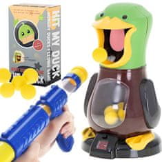 MG Duck Gun pistole na pěnové míčky + terč, modrá