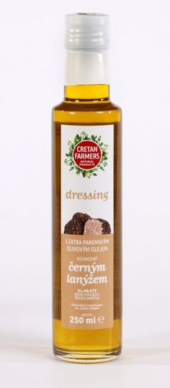 Cretan Farmers CRETAN FARMERS Dressing s extra panenským olivovým olejem Černý lanýž 250 ml