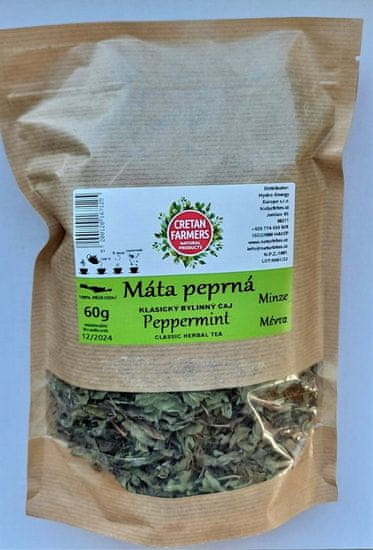 Cretan Farmers CRETAN FARMERS Bylinný čaj Máta peprná doypack 60 g