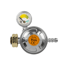 Bradas Regulátor tlaku plynu, 30mbar, 1.5kg/h, s pojistným ventilem a manometrem, pro hadici 9-10 mm BR-RG A310IE-484-M