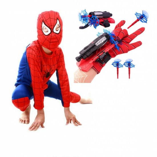 FunCo Dětský kostým Spiderman s vystřelovákem 110-122 M