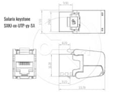 Solarix Samořezný keystone Solarix CAT5E UTP SXKJ-5E-UTP-WH-SA