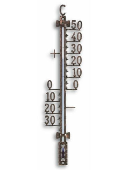 TFA 12.5001.51 | Nástěnný venkovní teploměr TFA | 275 mm | kovový | patina MĚĎ