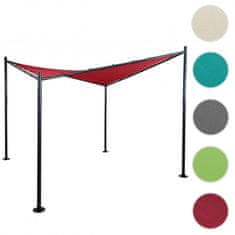 MCW Pergola F85, markýza pro zahradní altán, robustní ocelový rám ~ 3x3m bordeaux