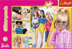 Trefl Třpytivé puzzle Barbie 100 dílků