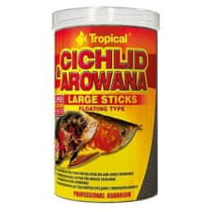 TROPICAL Krmivo pro akvarijní ryby Cichlid+Arowana Large stick 1000ml /300g 