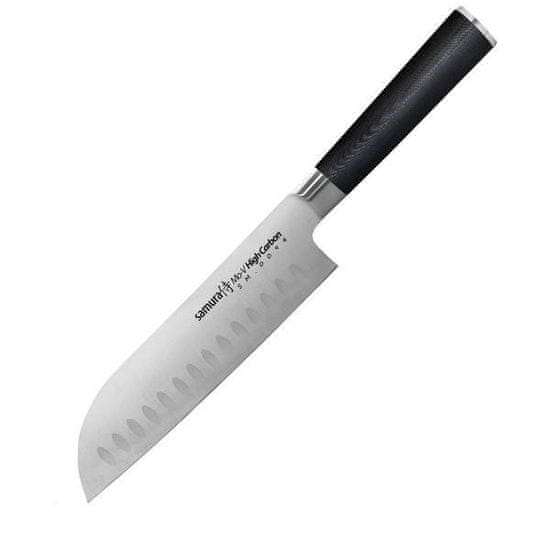 Samura Nůž MO-V s dutým výbrusem 7,0&quot;/18 Santoku