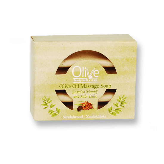 Minoan Life Olivové Masážní mýdlo Santalové dřevo 100 g