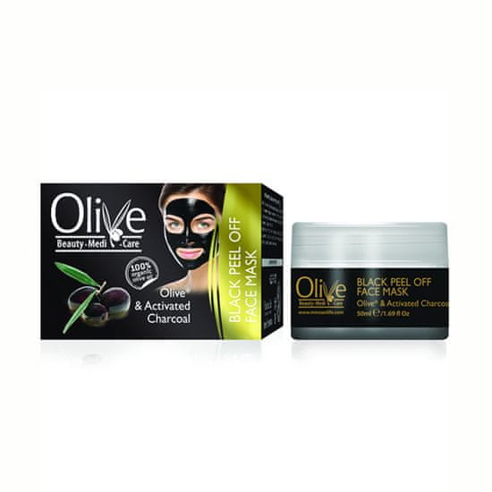 Minoan Life OLIVE Čistící černá slupovací maska Aktivní uhlí 50 ml