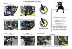 M-Style D20U sklopný pojízdný univerzální přední stojan - Adaptéry přední stojan : Trn