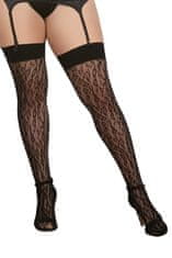 Scala Leopard Fishnet Thigh High Dmd OSQ Black