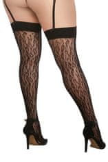 Scala Leopard Fishnet Thigh High Dmd OSQ Black