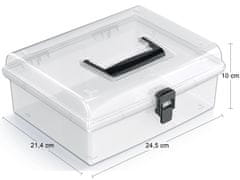 nabbi Plastový úložný box NUF3L - průhledná/černá