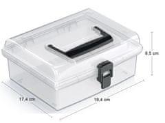 nabbi Plastový úložný box NUF2L - průhledná/černá