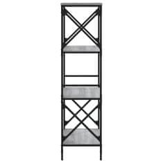 Vidaxl Knihovna se 4 policemi šedá sonoma 59 x 35 x 132 cm kompozit