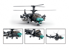 Sluban Army Model Bricks M38-B1138 Dělostřelecký vrtulník KA-52S M38-B1138