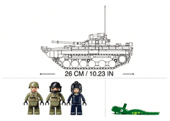 Sluban Army Model Bricks M38-B1136 Pěchotní bojové vozidlo BMP 3v1 M38-B1136