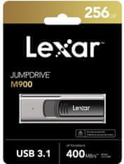 Lexar flash disk 256GB - JumpDrive M900 USB 3.1 (čtení/zápis: až 400/90MB/s)