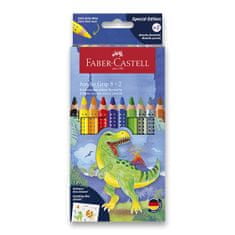 Faber-Castell Pastelky Colour Grip Jumbo Dinosaurus 10 barev