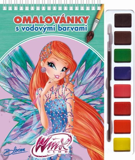 Akim Winx Club Bloom - Omalovánky s vodovými barvami (zelená)