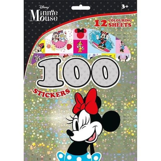 Minnie - 100 samolepek s omalovánkovými listy