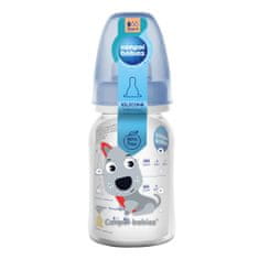 Canpol babies Lahev s potiskem CUTE ANIMALS 120ml - modrá