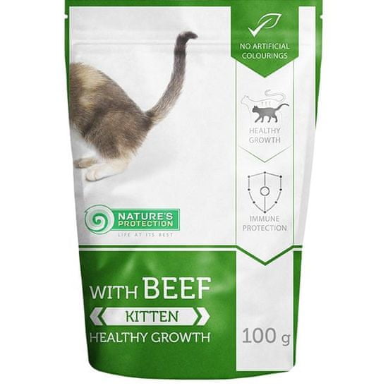 Nature's Protection Cat kaps. Kitten with Beef 100g