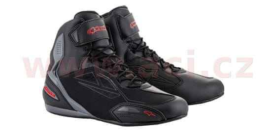 Alpinestars boty FASTER-3 DRYSTAR, (černé/šedé/červené)