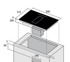 Concept indukční varná deska s integrovanou digestoří IDV6083bc