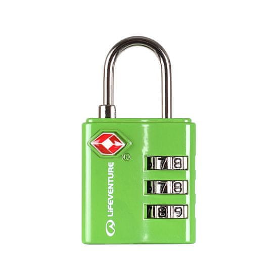 Lifeventure Zámek na batoh Lifeventure TSA Combi Lock Green