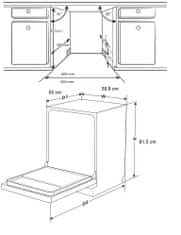 Philco vestavná myčka PDI 1568 CBIT + bezplatný servis 3 roky