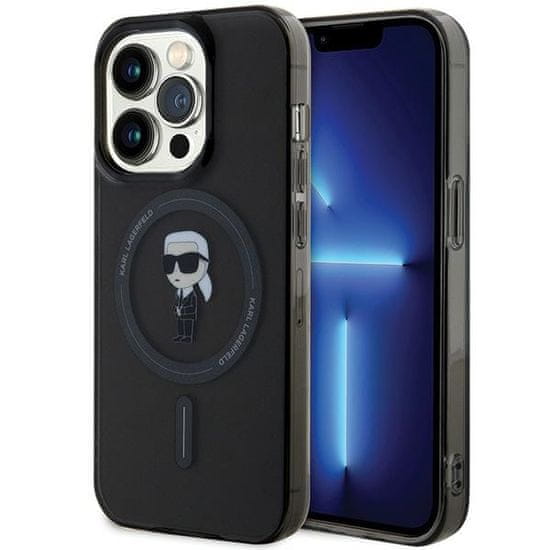 Karl Lagerfeld Originální kryt KARL LAGERFELD hardcase IML Ikonik Magsafe KLHMP15XHFCKNOK for Apple iPhone 15 Pro Max , barva černá