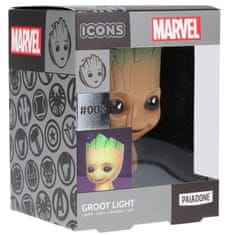 CurePink Dekorativní svítící plastová figurka Marvel|Strážci Galaxie: Groot (výška 10 cm)