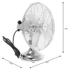 KLAUSBERG Klausberg stolní ventilátor 30cm 40w kovový KB7537