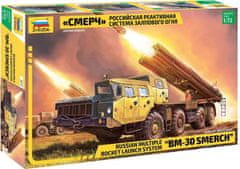 Zvezda Multiple Rocket launch system "SMERCH", Model kit military 5072, 1/72