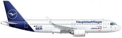 Herpa Airbus A320-271N, dopravce Lufthansa, "2018s" Colors w. "Hauptstadtflieger" sticker, "Neubrandenburg", Německo, 1/200