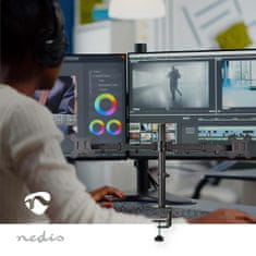 Nedis MMDOS110BK držák 2 monitorů, full motion, 15 - 32", 8 kg, černá