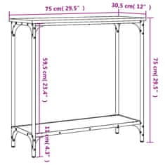 Vidaxl Konzolový stolek dub sonoma 75 x 30,5 x 75 cm kompozitní dřevo