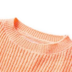 Vidaxl Dětský svetr pletený světle oranžový 92