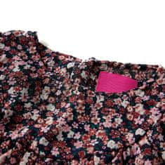 Vidaxl Dětská košile s dlouhým rukávem květinový potisk tmavě růžová 92