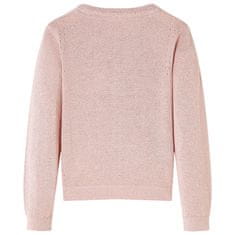 Greatstore Dětský pletený cardigan jemně růžový 128