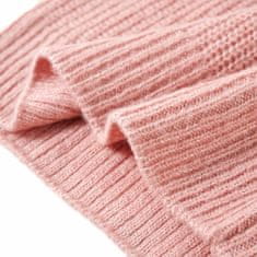 Vidaxl Dětská svetrová vesta pletená světle růžová 116