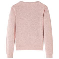 Greatstore Dětský pletený cardigan jemně růžový 140