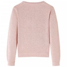 Greatstore Dětský pletený cardigan jemně růžový 116