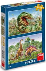 Dino Puzzle Souboj dinosaurů 2x48 dílků